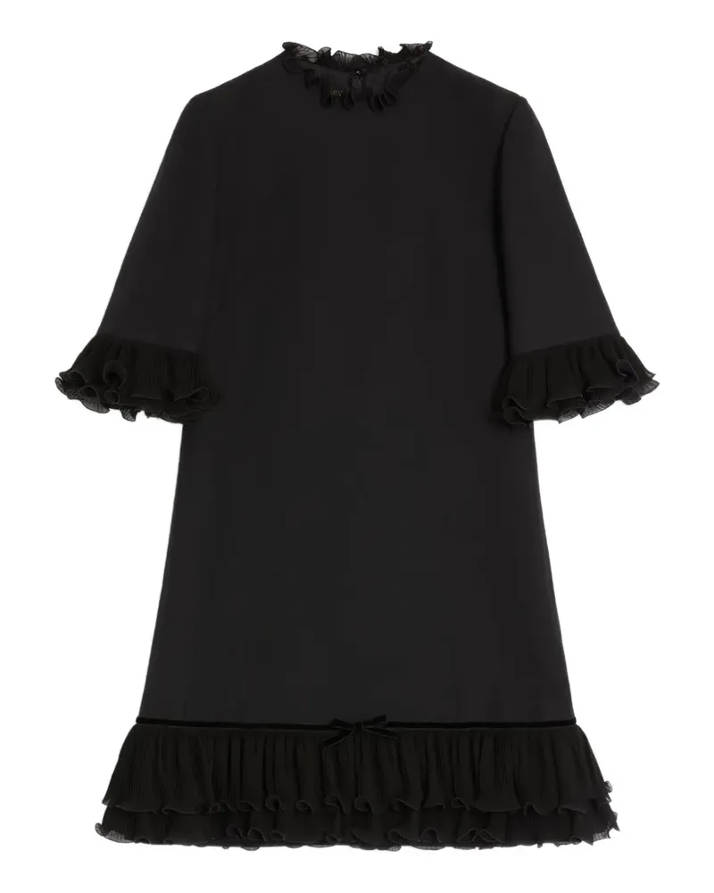 Valentino Garavani Minikleid mit Rüschen - Schwarz Schwarz