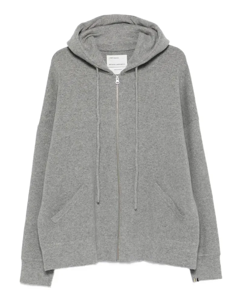 extreme cashmere Kapuzenjacke mit Logo - Grau Grau