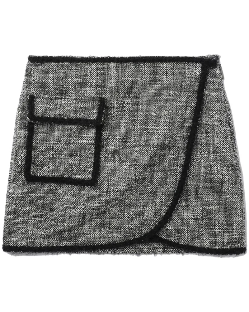MSGM Minirock aus Tweed - Schwarz Schwarz
