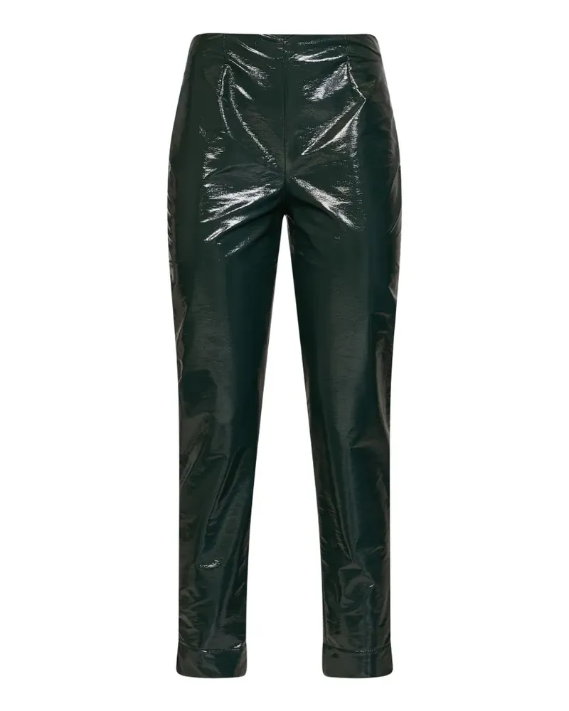 Gianluca Capannolo Slim-Fit-Hose mit Lackoptik - Grün Grün