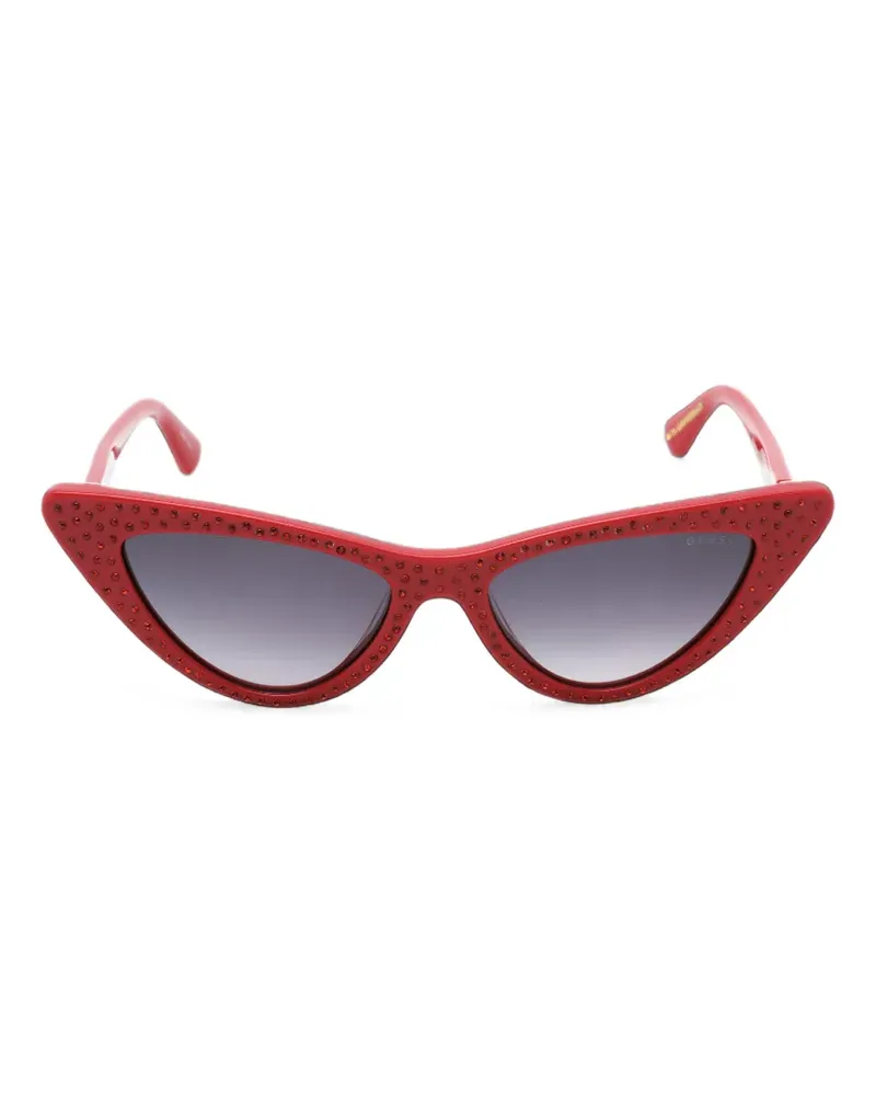 Guess Cat-Eye-Sonnenbrille mit Kristallen - Rot Rot
