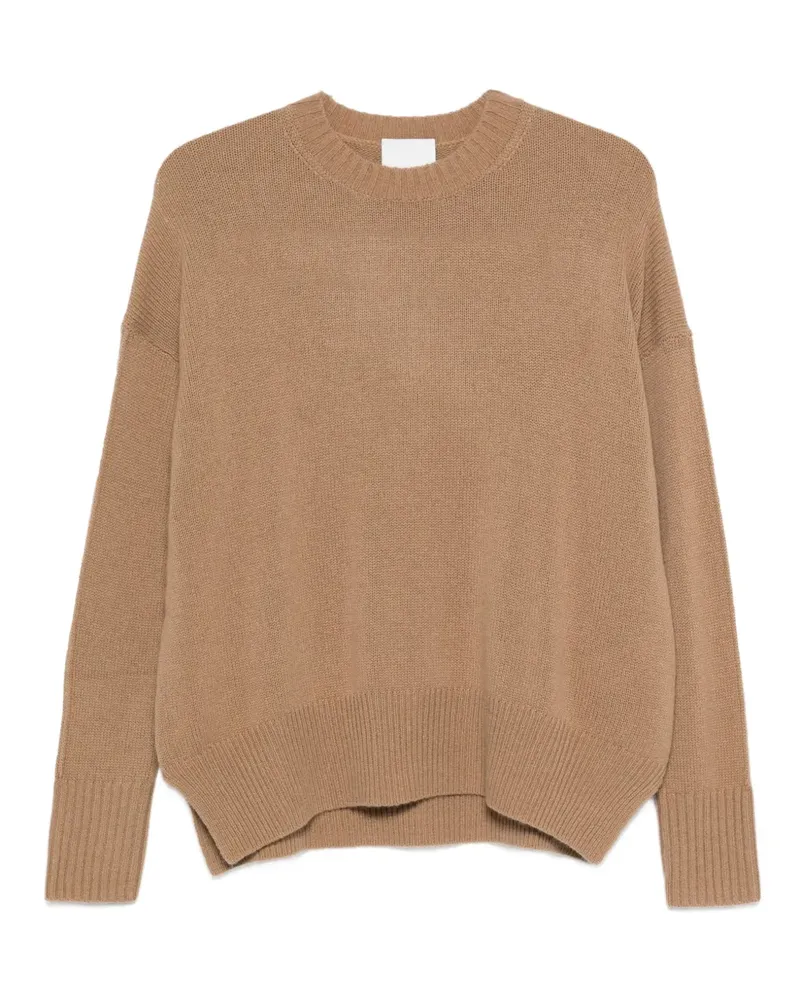 ALLUDE Kaschmirpullover mit Rundhalsausschnitt - Braun Braun