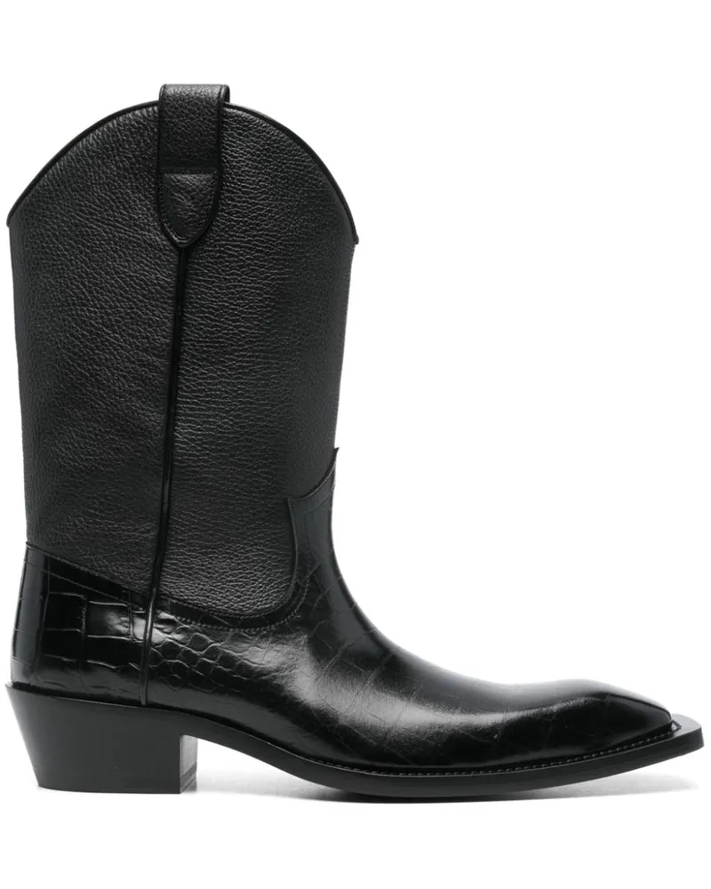 Martine Rose Cowboystiefel 50mm - Schwarz Schwarz