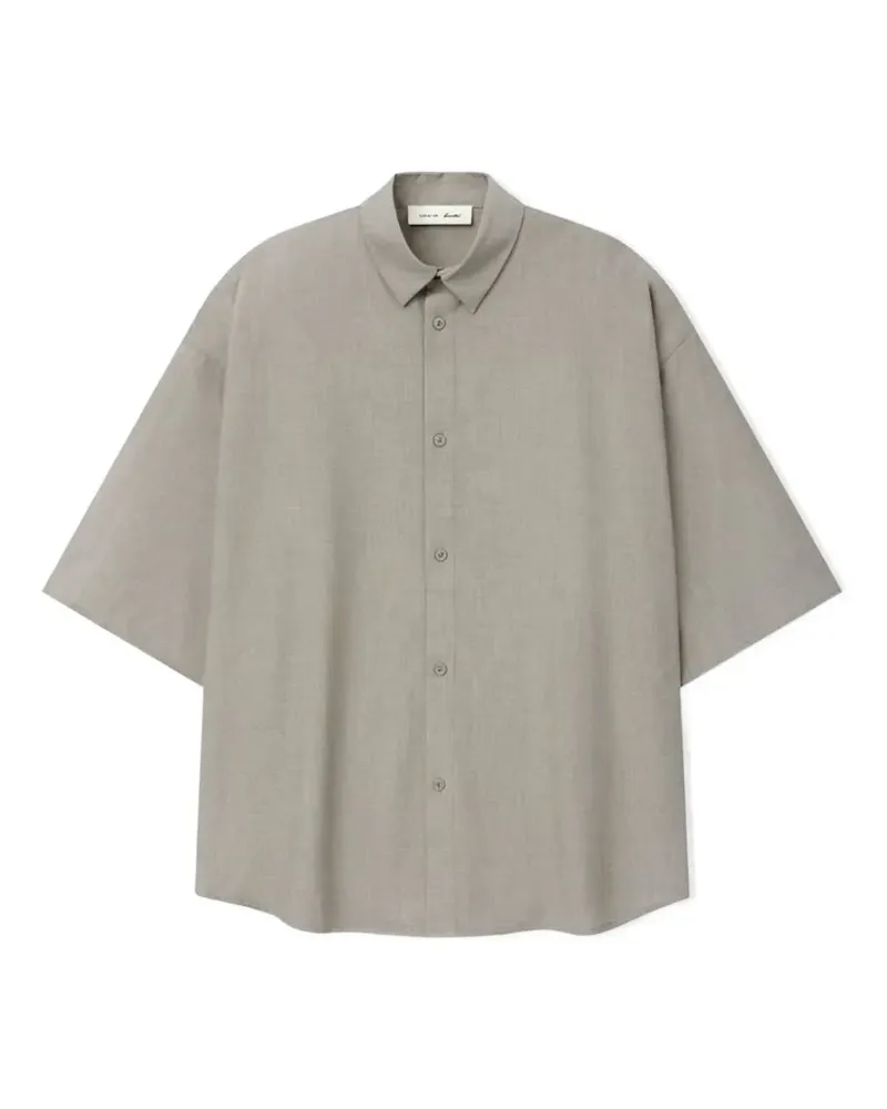 Fear of God silk-blend 3/4 sleeve button-up shirt - Grau Grau