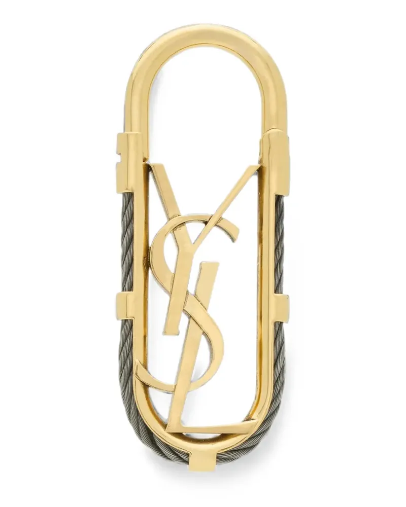 Saint Laurent Cassandre Schlüsselanhänger mit Metallhenkel - Gold Gold