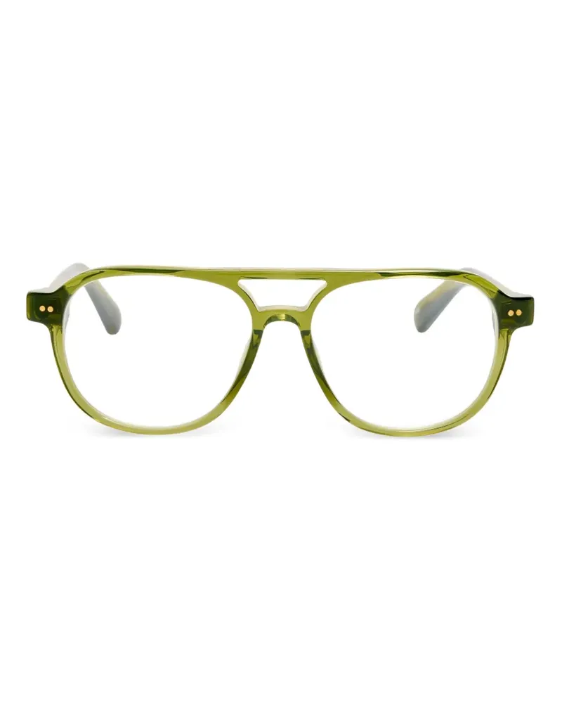 Jacquemus double-bridge pilot-frame glasses - Grün Grün