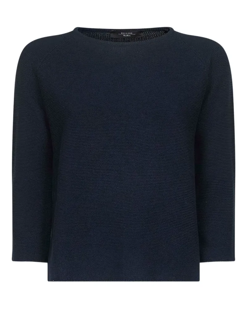 Max Mara Pullover mit U-Boot-Ausschnitt - Blau Blau