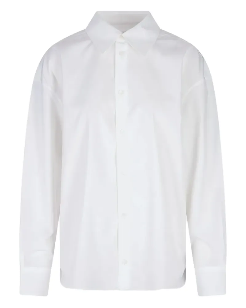Marni embroidered-cuff cotton shirt - Weiß Weiß