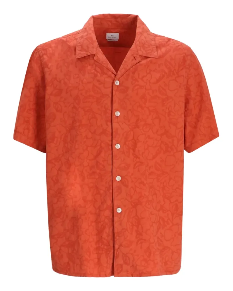Paul Smith Hemd mit Blumen-Print - Orange Orange