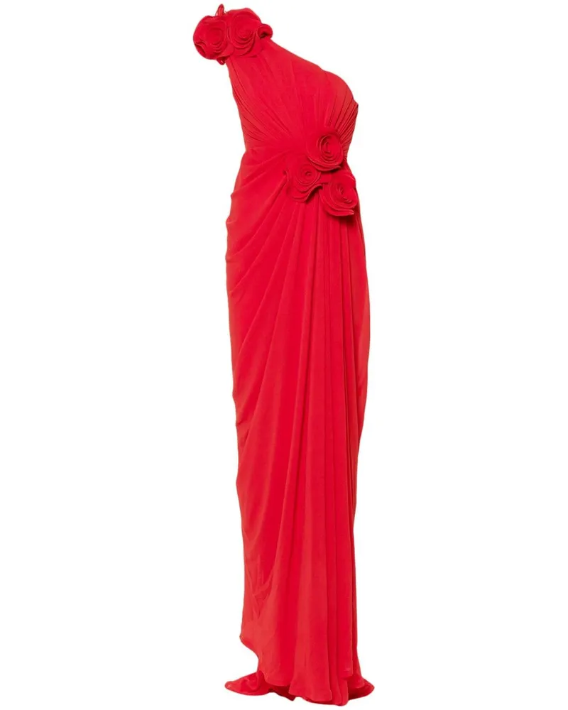 Ana Radu Maxikleid mit Blumenapplikation - Rot Rot