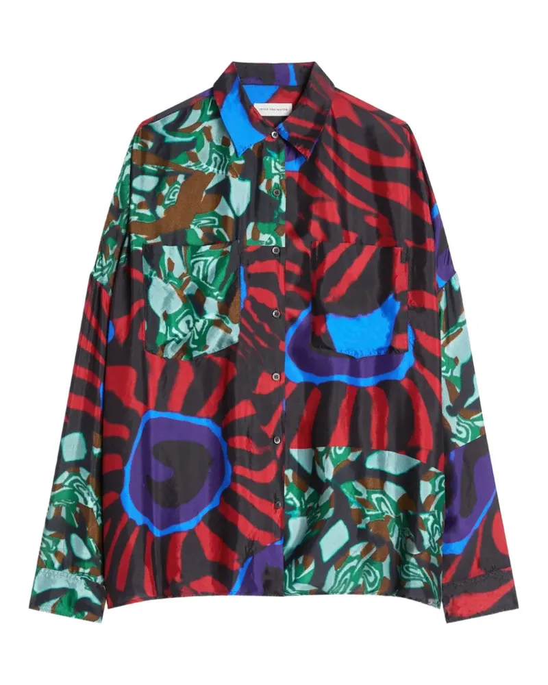 Dries van Noten Kokon-Hemd aus Viskose - Rot Rot