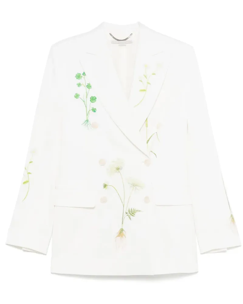 Stella McCartney Blazer mit Blumenstickerei - Nude Nude