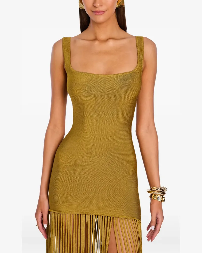 Retrofête Sadler Kleid mit Fransenbesatz - Grün Grün