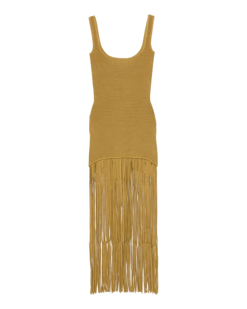 Retrofête Sadler fringe-trimmed dress - Grün Grün
