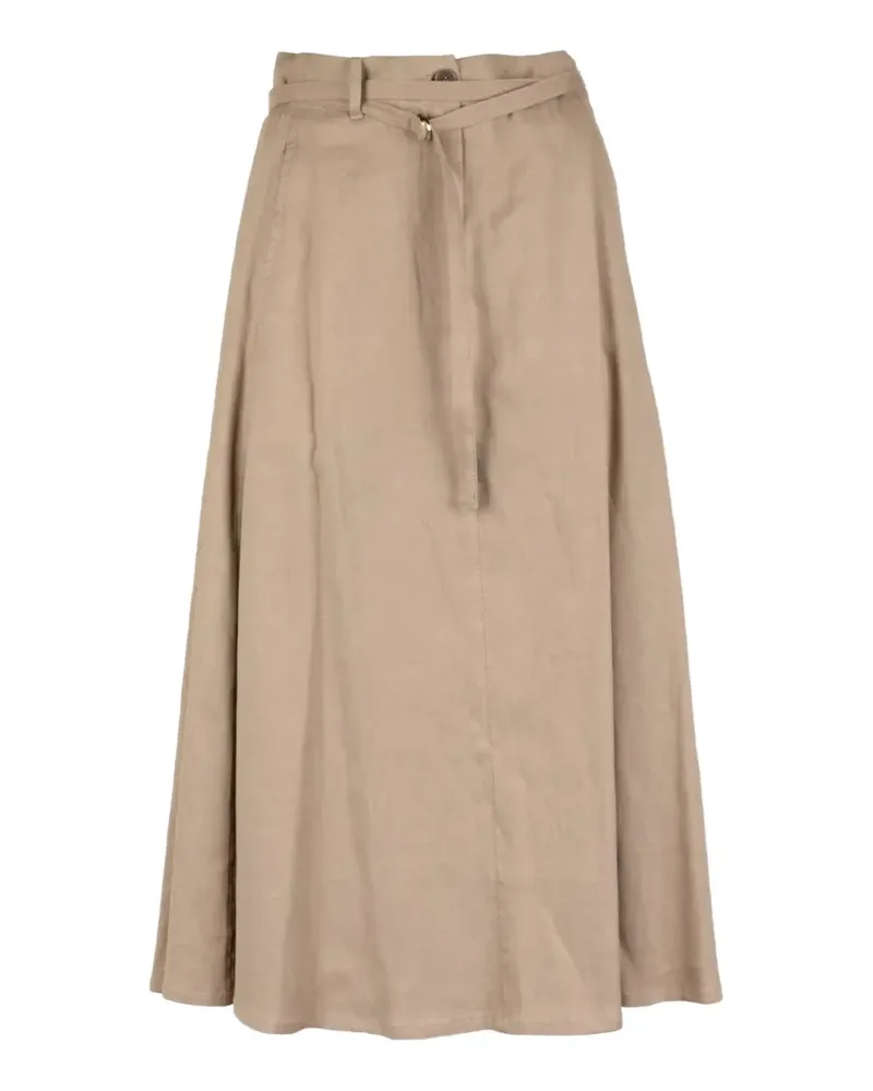 Seventy belted midi skirt - Nude Nude
