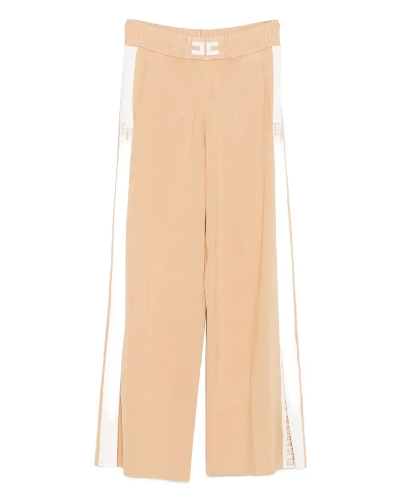 Elisabetta Franchi Hose mit Logo - Nude Nude