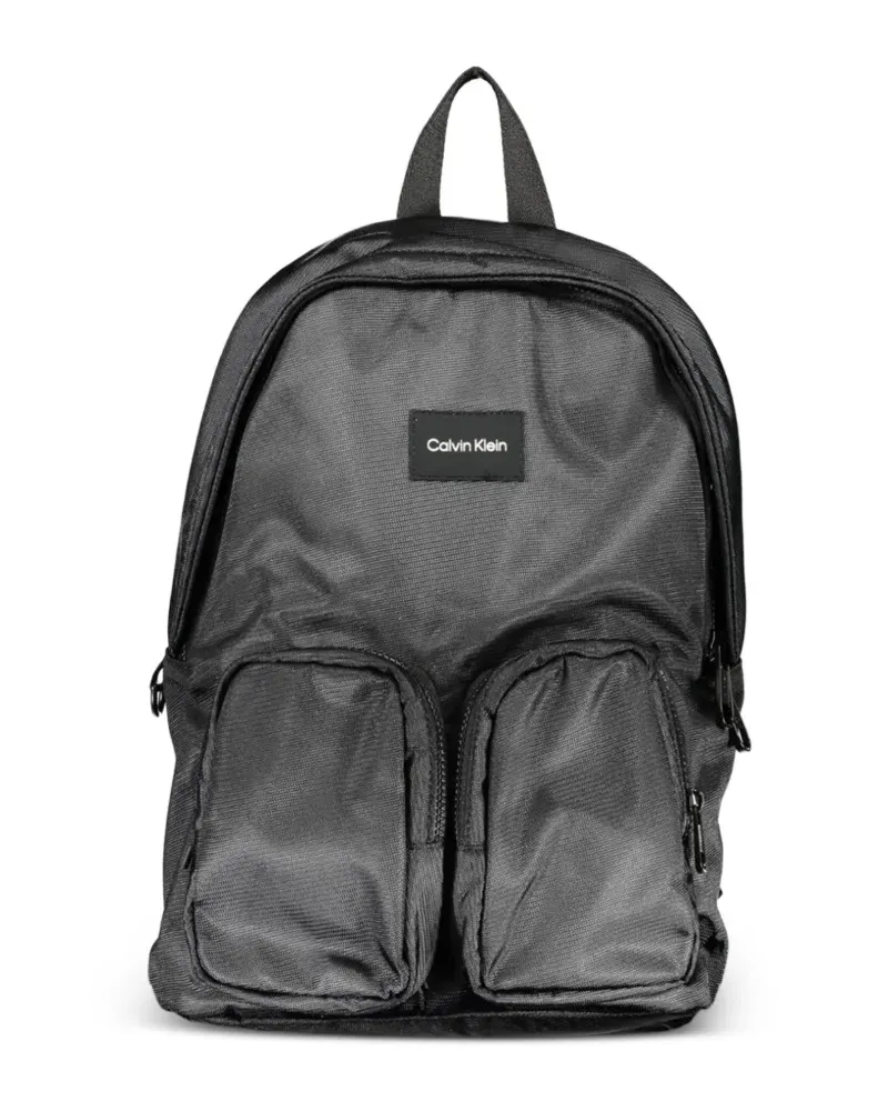 Calvin Klein logo-patch backpack - Schwarz Schwarz