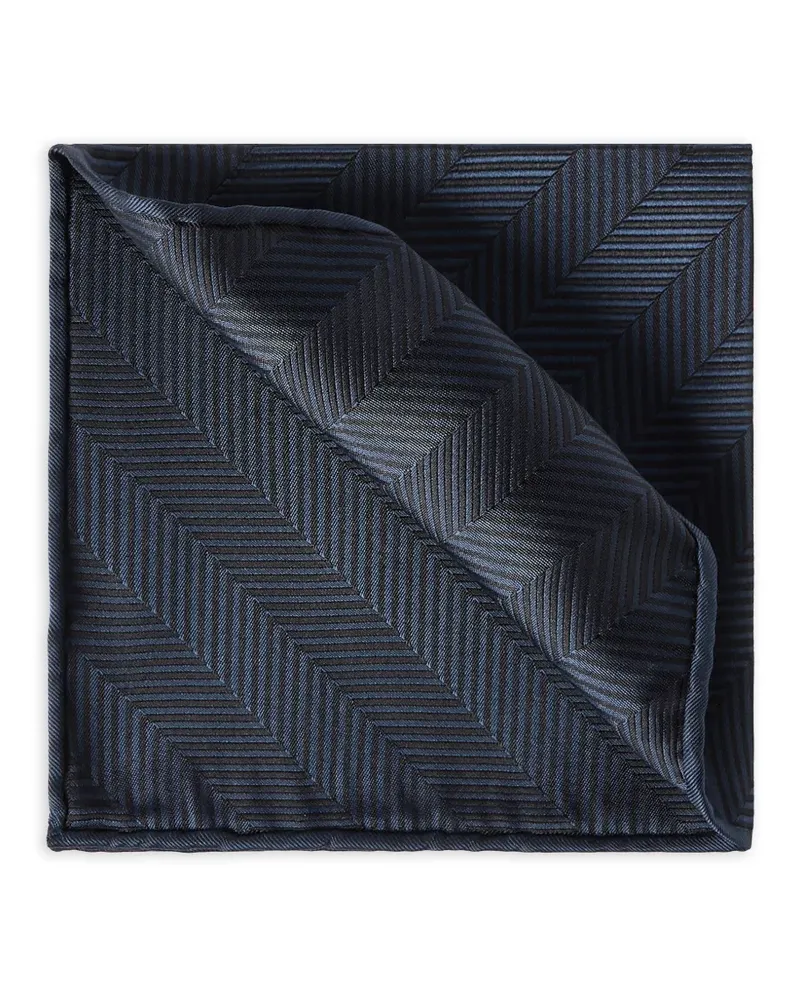 Brunello Cucinelli Einstecktuch aus Seidenchevron - Blau Blau