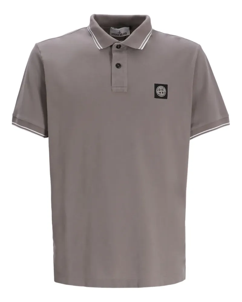 Stone Island Poloshirt mit Logo-Patch - Braun Braun