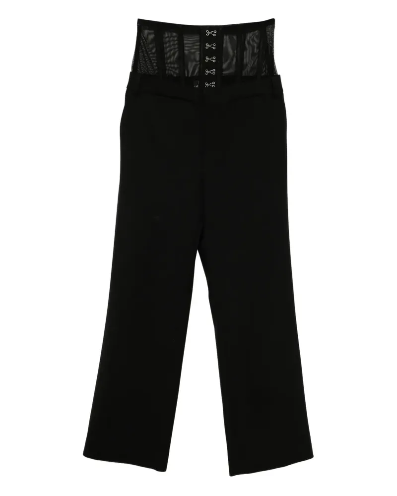 Monse Schmale Hose mit Corsage - Schwarz Schwarz