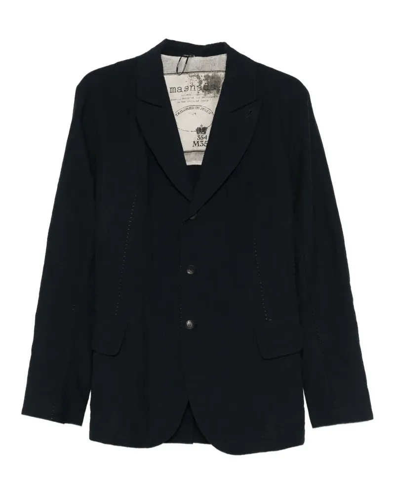 Masnada Texturierte Bia Sakko mit Knöpfen - Blau Blau