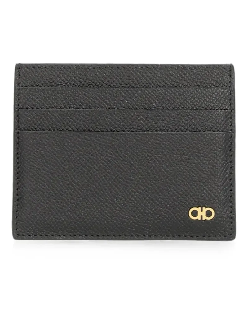 Ferragamo Kartenetui mit Gancini-Detail - Schwarz Schwarz