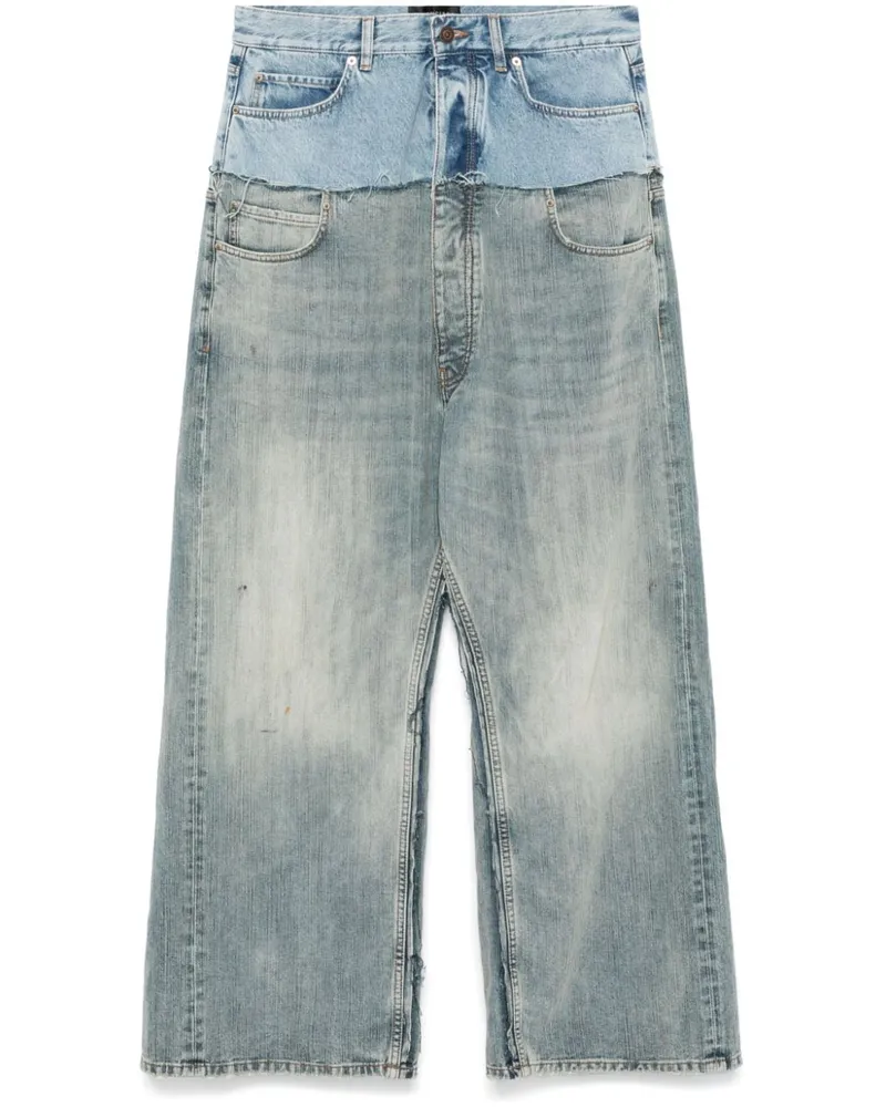 Balenciaga Cut-Up Jeans Blau