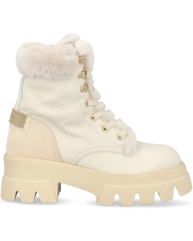 Bogner Bikerstiefel mit Schnürung - Nude Nude