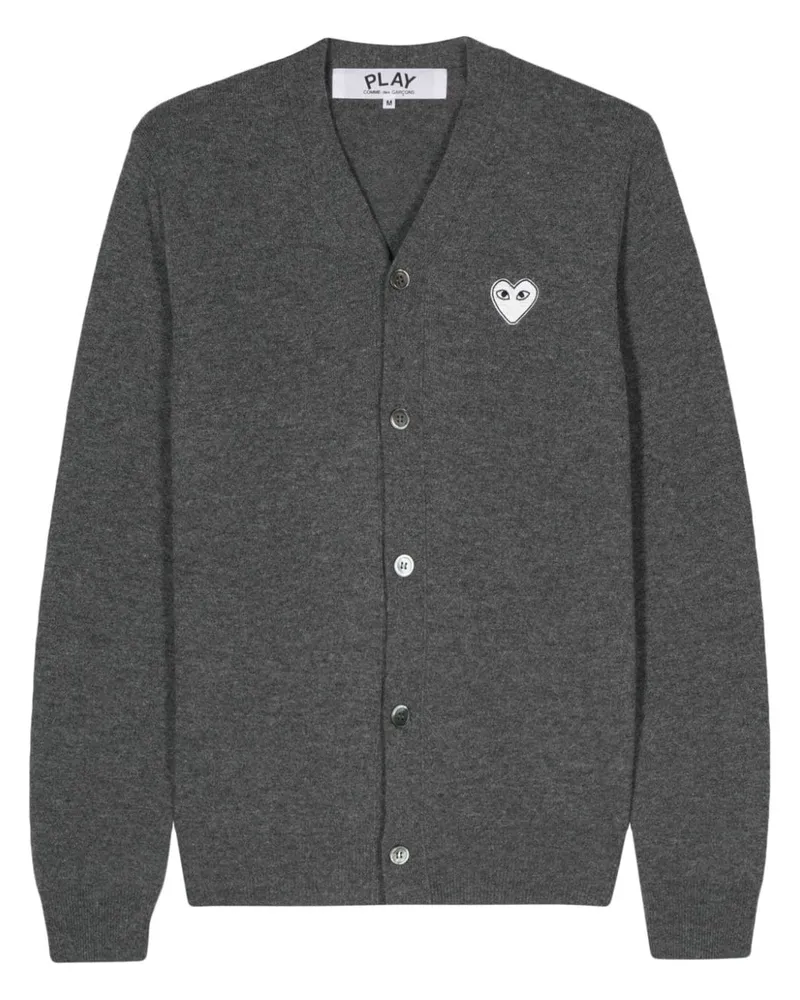 Comme des Garçons Cardigan mit Herz-Patch - Grau Grau