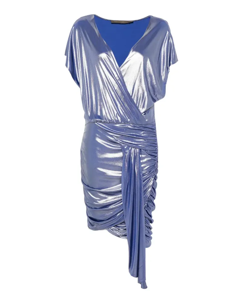 Simona Corsellini Minikleid mit metallischem Finish - Blau Blau