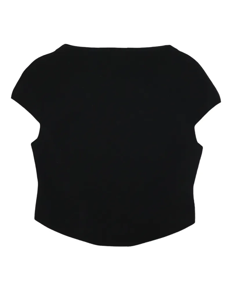 Cult Gaia Virginiana cap-sleeve T-shirt - Schwarz Schwarz