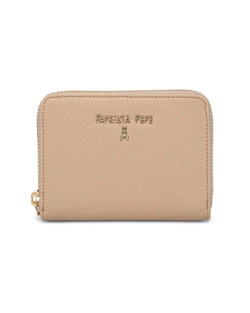 Patrizia Pepe Portemonnaie mit Logo-Schild - Nude Nude