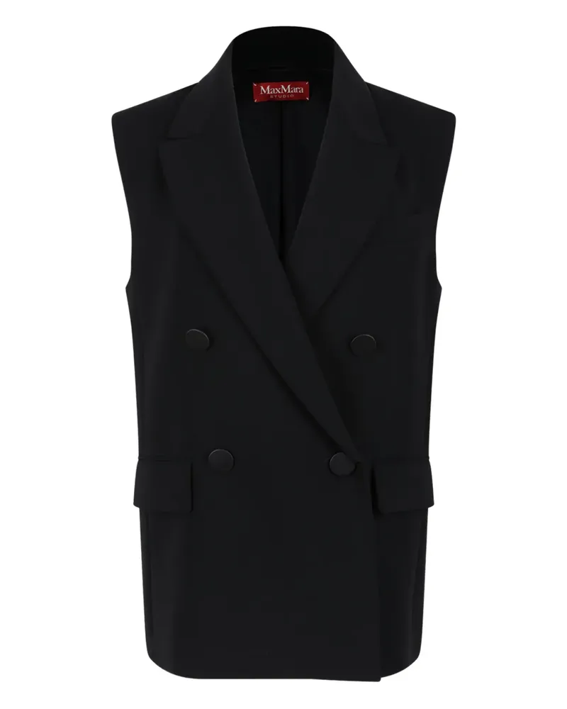 Max Mara Doppelreihige Pomez Weste - Schwarz Schwarz