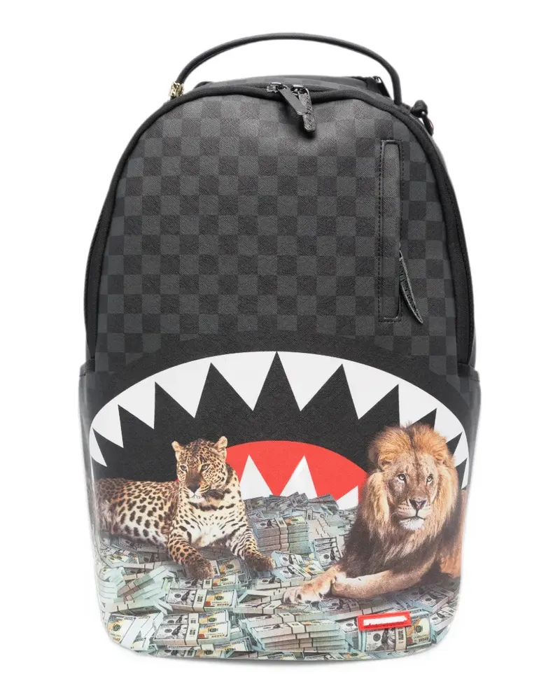 Sprayground Royal In$tinct check-pattern graphic-print backpack - Schwarz Schwarz