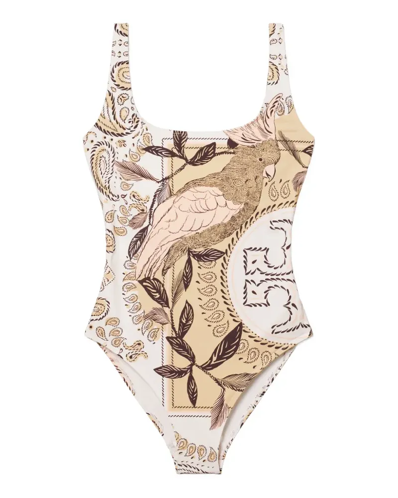 Tory Burch printed swimsuit - Nude Nude