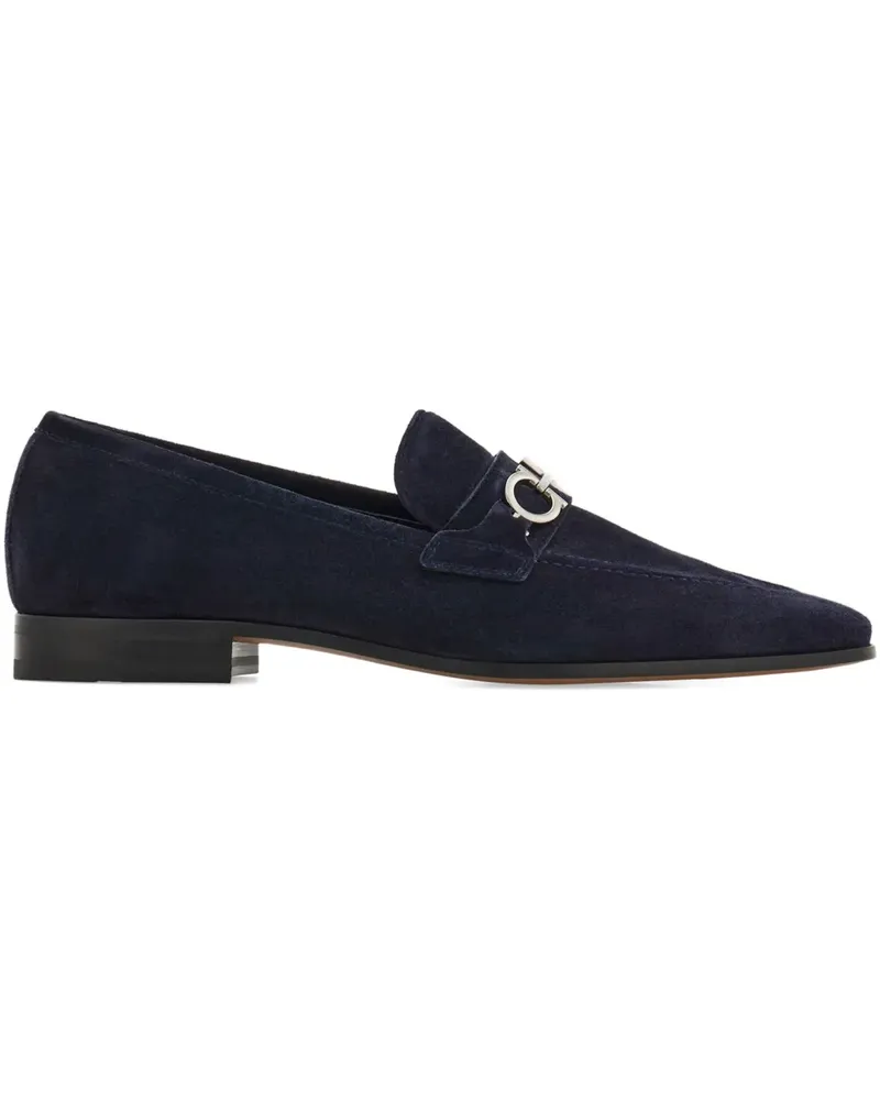 Ferragamo Gancini Loafer aus Wildleder - Blau Blau