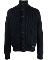 Prada Gerippter Cardigan Blau