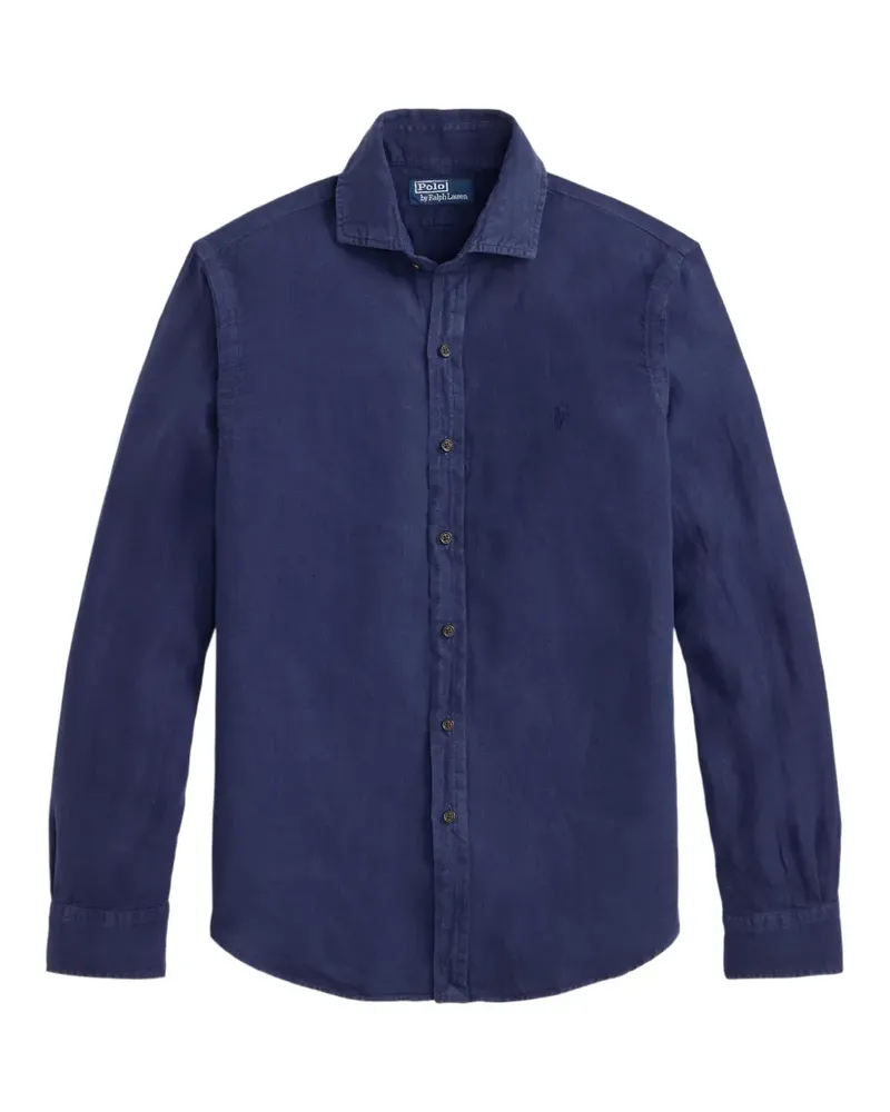 Ralph Lauren Hemd mit Pony-Stickerei - Blau Blau