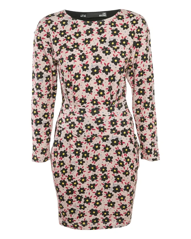 Moschino Minikleid mit Blumen-Print - Nude Nude