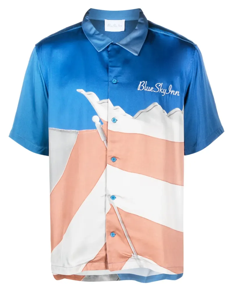 Blue Sky Inn Hemd mit Logo-Stickerei - Blau Blau