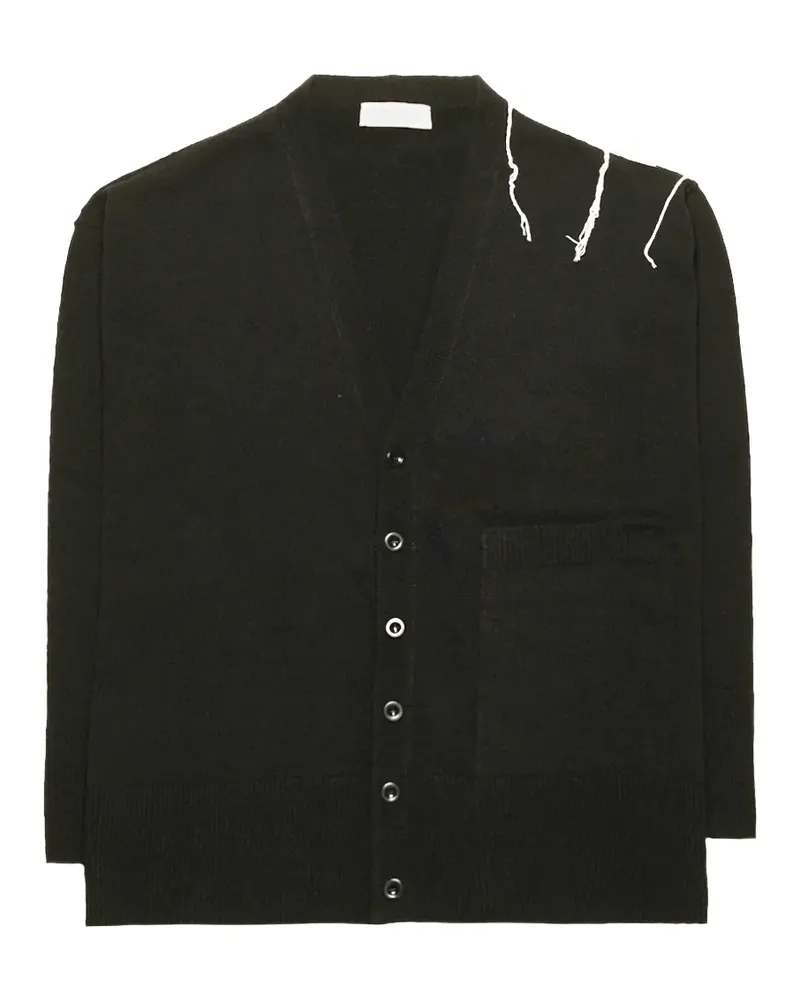 PAURA Rimini Cardigan mit aufgesetzter Tasche - Schwarz Schwarz