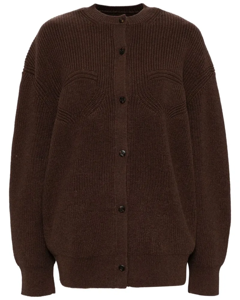 JNBY Cardigan ohne Kragen - Braun Braun