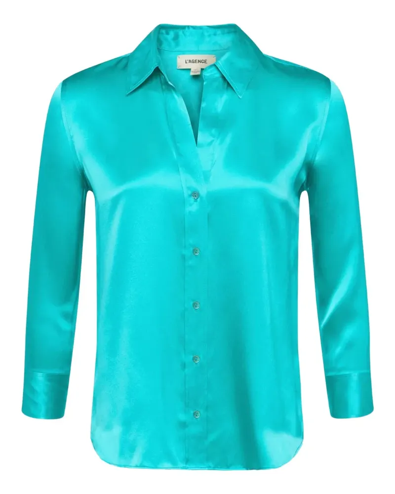 L'Agence Hemd mit Dreiviertelärmeln - Blau Blau