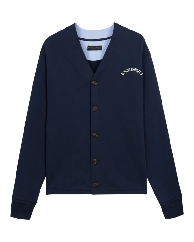 Brooks Brothers Cardigan mit V-Ausschnitt - Blau Blau