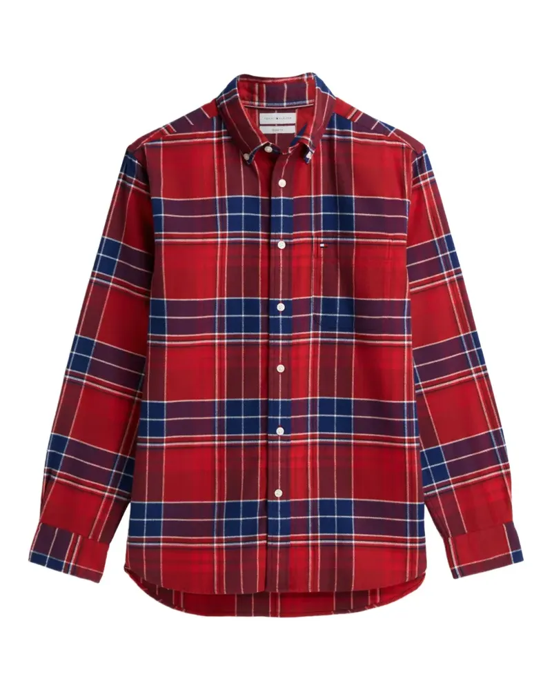 Tommy Hilfiger Kariertes Hemd - Rot Rot