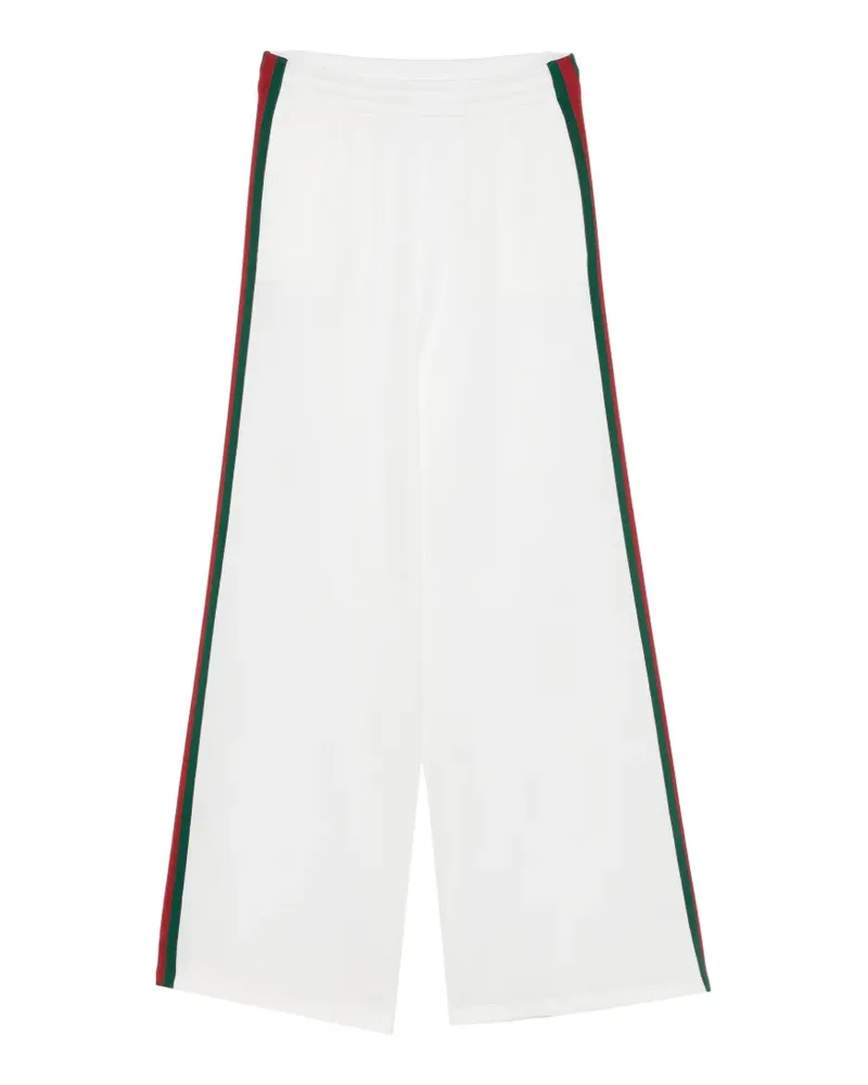 Gucci rib cotton jersey leisure pants with Web - Weiß Weiß