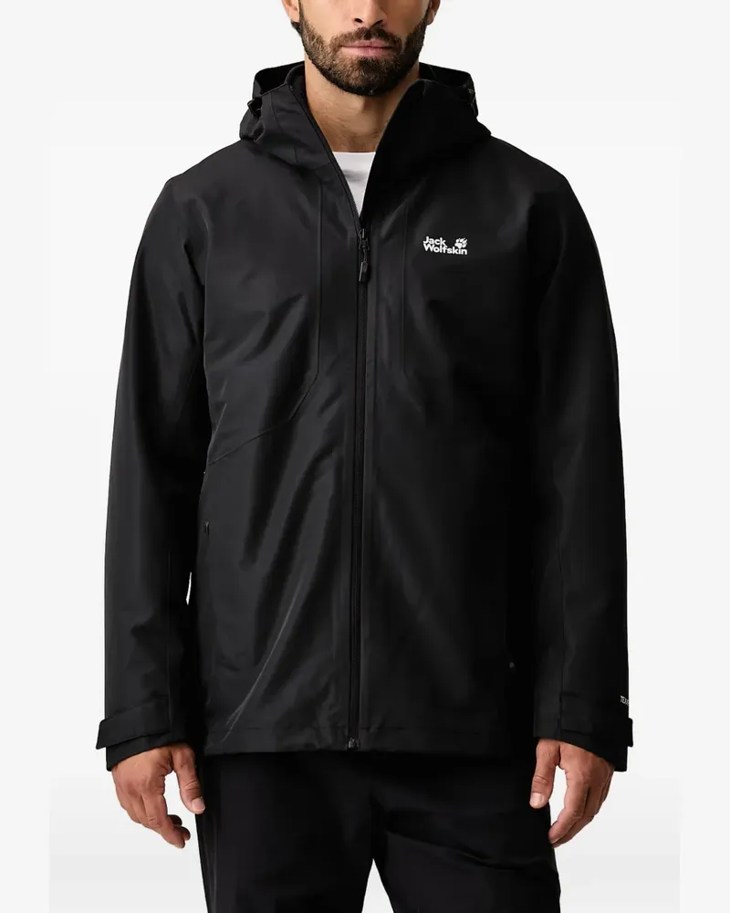 Jack Wolfskin STONETRAIL 3IN1 JKT hooded jacket - Schwarz Schwarz