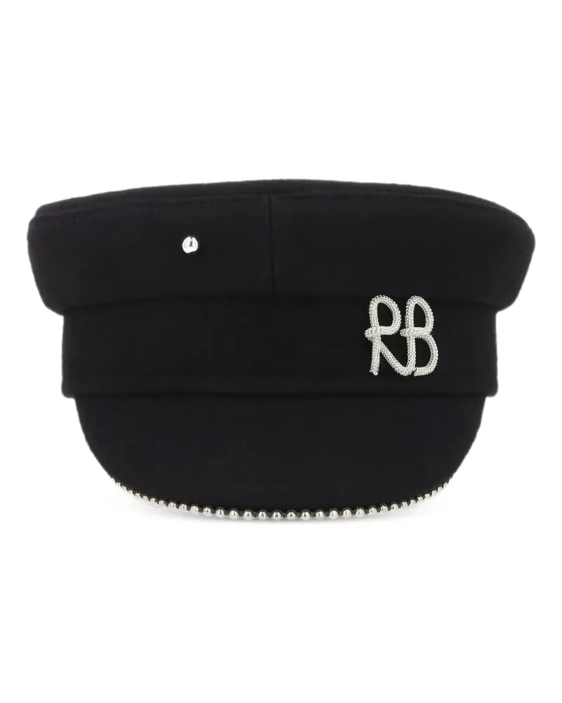 RUSLAN BAGINSKIY Fedora mit Logo-Stickerei - Schwarz Schwarz