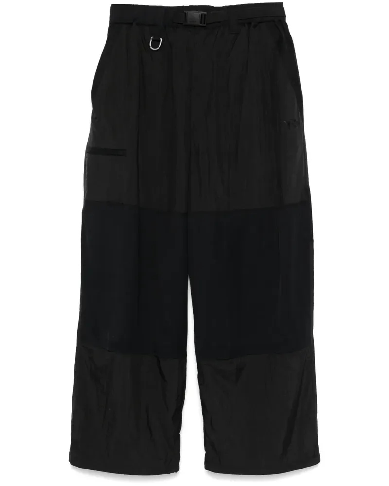 Y-3 Weite Jogginghose mit Logo-Print - Schwarz Schwarz