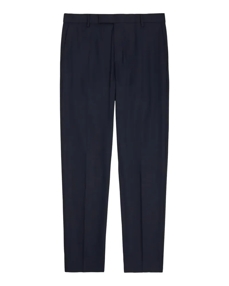 Sunspel pressed-crease textured trousers - Blau Blau